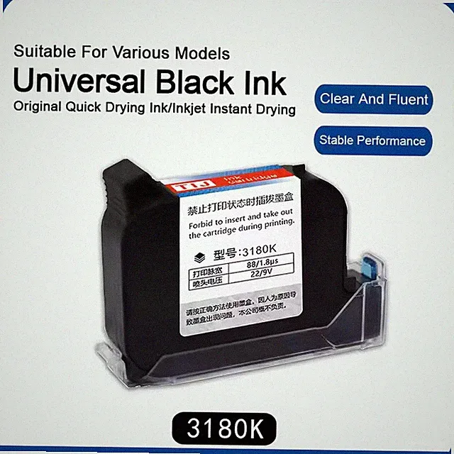3pcs inkjet printer 12.7mm universal ink cartridge with high adhesion clarity