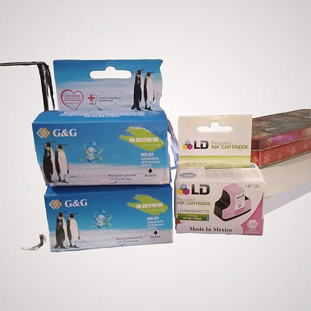 Photo Printer Compatible Ink 2 Black 1 Magenta See Pics For Fit New in Box