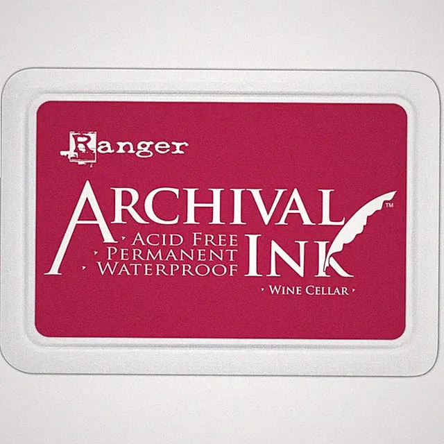 Ranger, Archival Ink, Permanent Ink, Ink Pad, Non-Toxic, Wine Cellar Red
